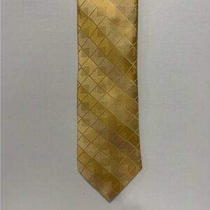 Sophisticated 100%Silk Gold Patterned Men's Tie